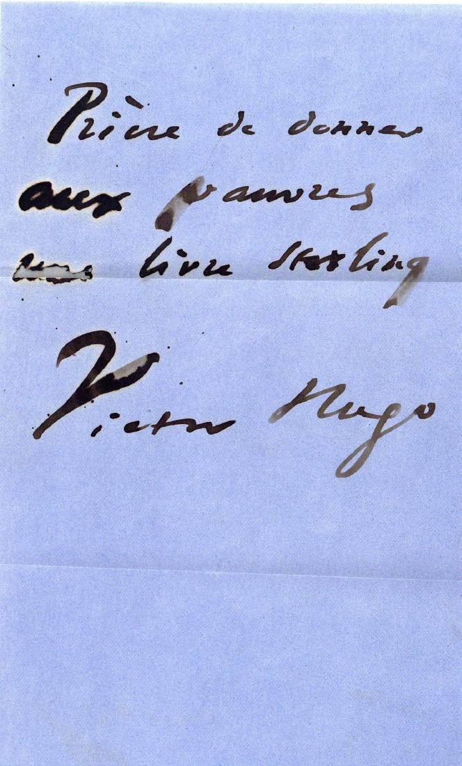 Hugo (Victor) - Autograph note signed in French reading (1 of 1)