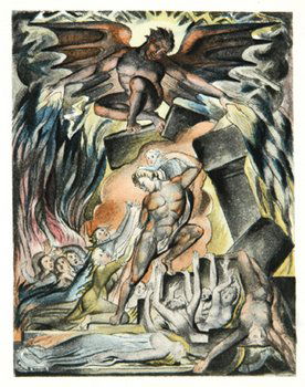 Blake.Illustrations..Book of Job,3v,1987: Blake (William) Illustrations of the Book of Job,2 vol. including folder of plates; Colour versions of William Blake's Book of Job designs from the circle of John Linnell, 4 vol. including 3 p