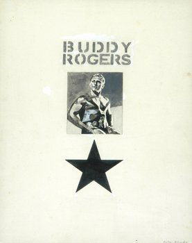 Sir Peter Blake RA (B. 1932) buddy rogers, 1962: Sir Peter Blake RA (B. 1932) buddy rogers, 1962pencil and watercolour on paper, heightened with white, signed at lower right and inscribed paint star in red at lower middle, 12? x 9? in., 31 x