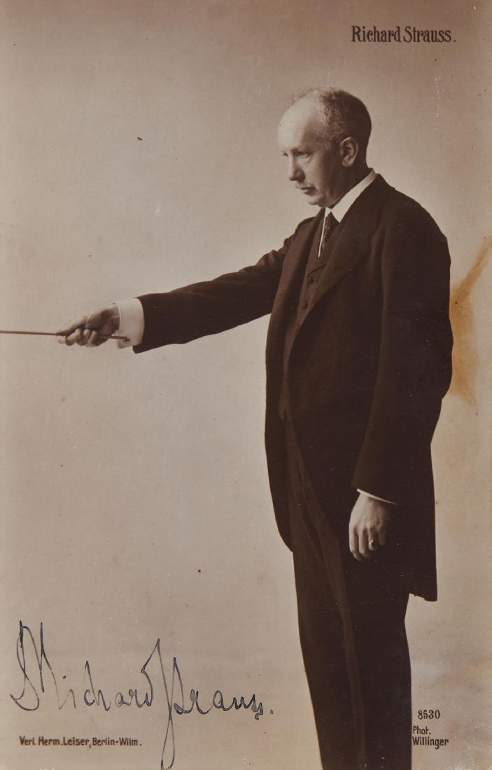 Strauss, Richard - Postcard with a black and white (1 of 1)