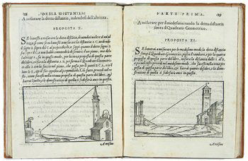Belli (Silvio) Libro del Misurar con la vista,1565: Belli (Silvio) Libro del Misurar con la vista,first edition, title with woodcut device, 5 woodcut initials and illustrations throughout text, wormhole to title and first few leaves affecting f