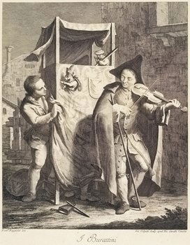 Volpato (G.) I Burattini (Puppet Theatre): -. Volpato (Giovanni) I Burattini,a Punch and Judy show, after francesco Maggiotto, engraving, 385 x 295mm., framed and glazed, Venice, Nicolo Cavalli, mid 18th century.
