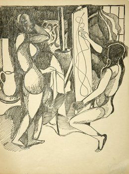 John Buckland-wright, artist and model: John Buckland-Wright (1897-1954) artist and model, 1935pen and ink on paper, with the estate stamp verso, 10? x 8 in., 26.7 x 20.3 cm. ***Provenance: The artist's estate. This work was