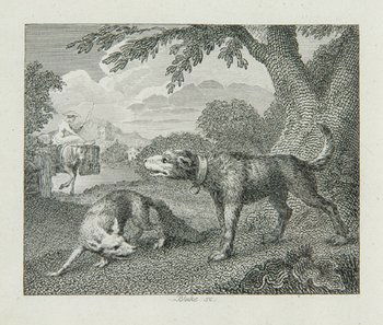 Gay (John) Fables: Gay (John) Fables,2 vol., first edition with these illustrations, engraved vignette titles and 67 engraved plates by William Blake and others, some light offsetting, list of subscribers at end