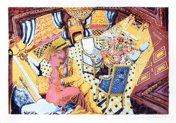 Anthony Green kiss at the ritz; the garden: Anthony Green (b. 1939) kiss at the ritz; and the gardentwo lithographs printed in colours, 1988, each signed and dated in pencil, numbered 10 and inscribed AP, artist's proofs aside from the