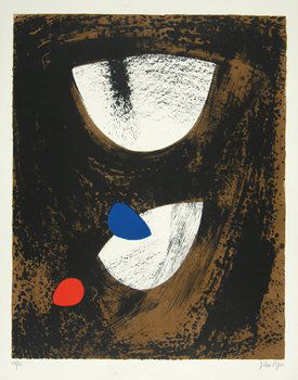 John Piper (1903-1992) anglesey beach (l.120): John Piper (1903-1992) anglesey beach (l.120)lithograph printed in colours, 1963, signed in pencil, numbered 34/65, on Arches paper, with full margins, in good condition, 560 x 445mm.