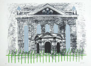 John Piper bethesda baptist chapel (l.172): John Piper (1903-1992) bethesda baptist chapel, swansea (l.172)lithograph printed in colours, 1966, signed in pencil, numbered 12/75, on wove paper, with full margins, in good condition apart