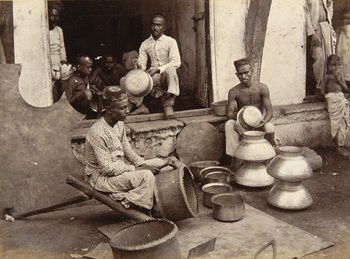 India.- Bourne (Samuel) and others: India.- Bourne (Samuel) and others. An album of views and a few figure studies,58 subjects including a salt print of the Cashmere Gate, Delhi, views of Agra (13), Bombay, Delhi, Cawnpore, Luck