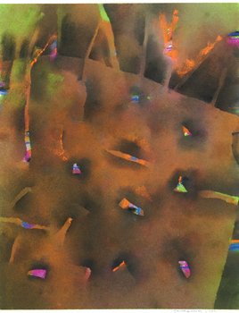 Blackburn (David) Trees, Logs and Stones: Blackburn (David, b.1939) Trees, Logs and Stones, Evening,pastel, 375 x 295mm., signed and dated in ink, below, title, date and detailed medium process inscribed and initialled by the artist o