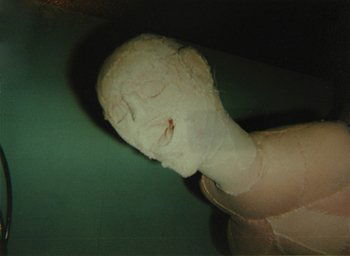 Louise Bourgeois (b. 1911) untitled, c. 1998: Louise Bourgeois (b.1911) untitled, c. 1994unique photographic print, initialled by the artist in ballpoint pen verso, 5 x 7 in., 12.7 x 17.8 cm; with Carl André 'Ode on King Philip's War', 19