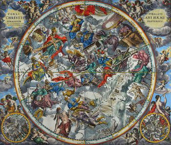 [Cellarius] Coeli Stellati Hæmisphæirum: [Cellarius (Andreas)] Coeli Stellati Christiani Hæmisphæirum Prius; Coeli Stellati Christiani Hæmisphæirum Posterius,celestial hemispheres depicting the ancient constellations, based upon bibl