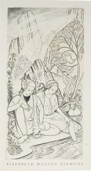 Buckland Wright (John) group of bookplates: Buckland Wright (John) a small group of bookplates,for J.C. van Sandick, G.M. van Wees, Elizabeth Watson Diamond, and J. Greshoff, also a christmas card from Mary and John Buckland Wright, eng