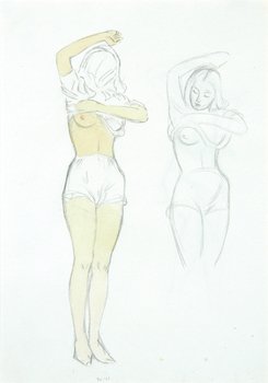 John Buckland-Wright (1897-1954) untitled (girl dr: John Buckland-Wright (1897-1954) untitled (girl dressing), 1941 watercolour and pencil on paper, dated at lower left 20.1.41, with the estate stamp verso, 11½ x 9 in., 29.3 x 22.8 cm.