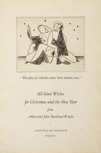 John Buckland-wright, marine goddess: John Buckland-wright (1897-1954) marine goddessengraving with text, 1930, signed in pencil, on wove paper, with full margins, in good condition apart from slight paper discolouration, 122 x 80