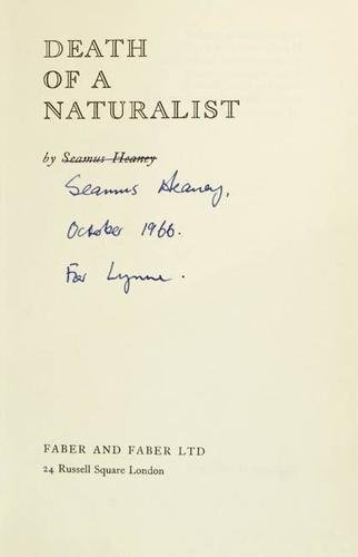 Heaney (Seamus) Death of a Naturalist, signed