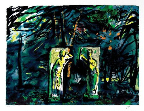 John Piper (1903-1992) ceres and proserpine (l.42: John Piper (1903-1992) ceres and proserpine (l.428)silkscreen printed in colours, 1991, initialled in pencil, numbered 16/70, published by Marlborough Graphics Ltd, on wove paper, with full ma