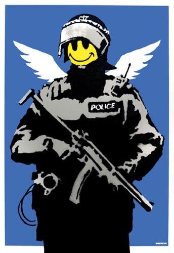 Banksy (b.1975) flying copper, 2004