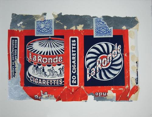 Sir Peter Blake Ra (B. 1932) fag packets 'boule': Sir Peter Blake Ra (b. 1932) fag packets 'la ronde'silkscreen printed in colours, 2004, signed in pencil, numbered 55/95, on heavy wove paper, with full margins, in good fresh condition, sheet