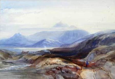 Frank (W.A.) Snowdon from near Harlech: Frank (Walter Arnée, 1808-1897) Snowdon from near Harlech,watercolour over pencil, 215 x 315mm., signed lower centre right, framed and glazed with pencil-inscribed title strip, (?in the artist