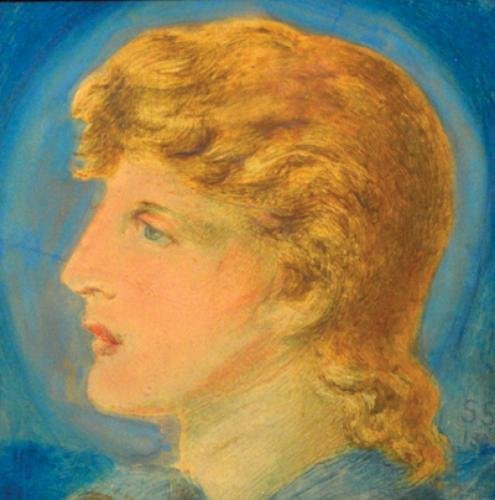 Simoen Solomon (1840- 1905) study of a woman with