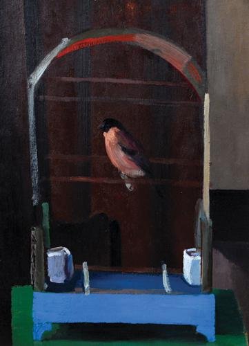 George Bergen (1904-1984) caged bird