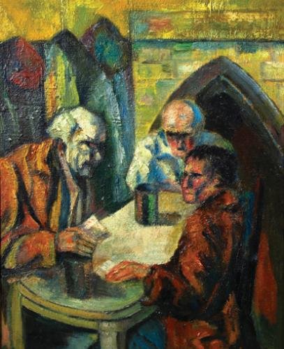 Alfred Wolmark (1877-1961) the card players