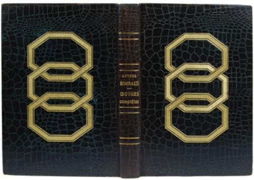 Rimbaud.Oeuvres Complètes,1/371,bound Kieffer: Rimbaud (Arthur) Oeuvres Complètes,edited by Pascal Pia, number 118 of 371 copies, printed in red and black, engraved portrait by John Buckland Wright, lightly browned, bound in dark green cro