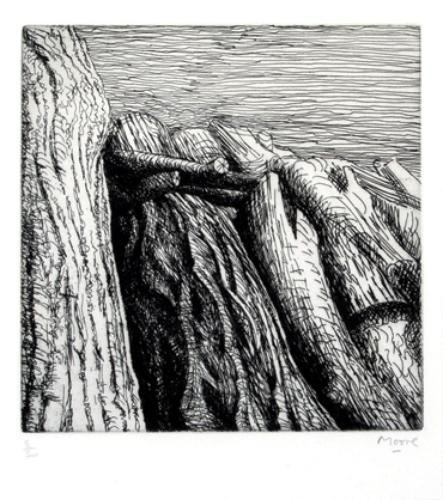 Henry Moore (1898-1986) log pile iii (c.191)