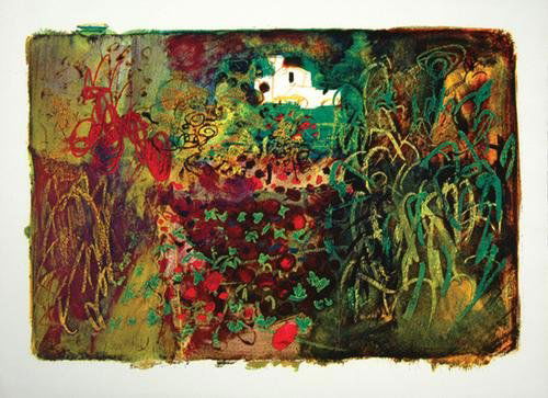 John Piper (1903-1992) creysse, dordogne l.190: John Piper (1903-1992) creysse, dordogne (l.190)silkscreen printed in colours, 1975, signed in pencil, a proof aside from the edition of 70, printed by Kelpra Studio, London, published by Marl