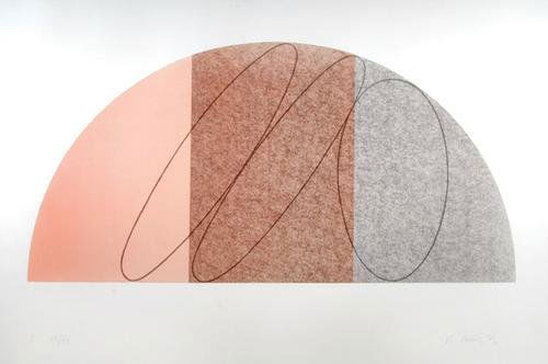 Robert Mangold (b.1937) semi circle i: Robert Mangold (b.1937) semi circle ilithograph printed in colours, 1995, signed and with the plate number in pencil, numbered 25/47, on wove paper, with full margins, in good condition, 475 x