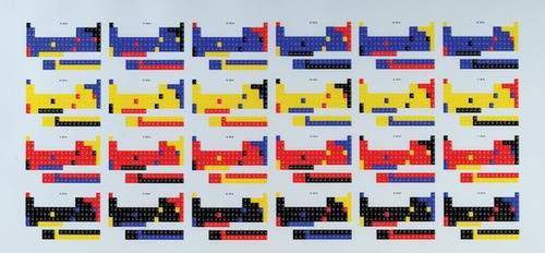 Simon Patterson (b.1967) untitled, 1996: Simon Patterson (b.1967) 00:00 hrs - 23:00 hrssilkscreen monoprint in colours, 1996, signed in pencil, dated and numbered 2/45, printed and published by Advanced Graphics, London, with their