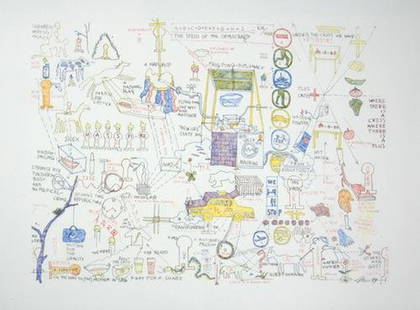 Wu Shanzhuan (b.1960) from today no water: Wu Shanzhuan (b.1960) from today no waterlithograph printed in colours, 1998, signed and dated in pencil, published by Griffelkunst, Hamburg, on wove paper, the full sheet, in good condition,