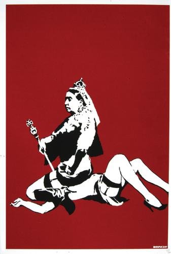 Banksy (b.1975) queen vic