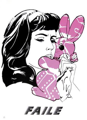 Faile bunny girl: Faile bunny girlsilkscreen printed in colours, 2003, numbered 489/750, printed and published by Pictures on Walls, with their blindstamp, on wove paper, the full sheet, in good, fresh conditio