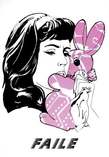 Faile macbeth: Faile bunny girlsilkscreen printed in colours, 2003, signed and dated in pencil, numbered 100/150, also with the Faile blindstamp, published by Pictures on Walls, London, with their blindstamp