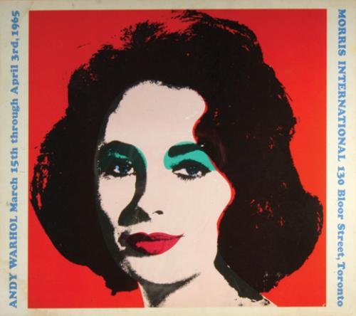 Andy Warhol (1928-1987) after liz, poster: Andy Warhol (1928-1987) after. liz taylor, exhibition posteroffset lithograph printed in colours, 1965, printed on wove paper backed onto card, the full sheet printed to the edges, some paper