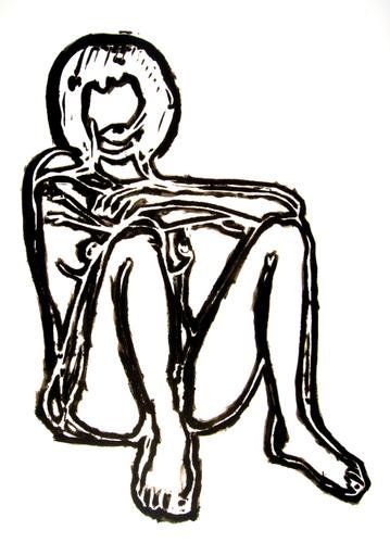 Tom Wesselmann (1931-2004) monica sitting elbows