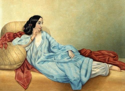 A reclining odalisque