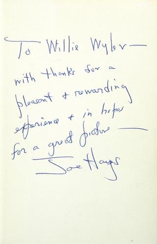 Hayes Desperate Hours inscribed