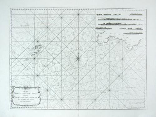 Sayer (Robert) Lands End and Scilly Isles: Sayer (Robert) and John Bennett. A Chart of the Entrance into the Channel, Containing the West Coast Coast of Cornwall, and Scilly Islands, with all the Soundings,detailed chart with extensive