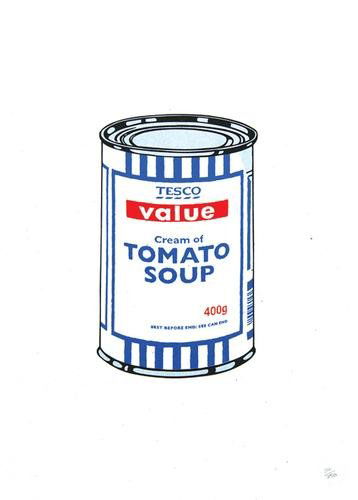 Banksy (b.1975) soup can: Banksy (b.1975) soup cansilkscreen printed in colours, 2005, numbered 34/250 in pencil, published by Pictures on Walls, London, with their blindstamp, on wove paper, the full sheet, in good, f