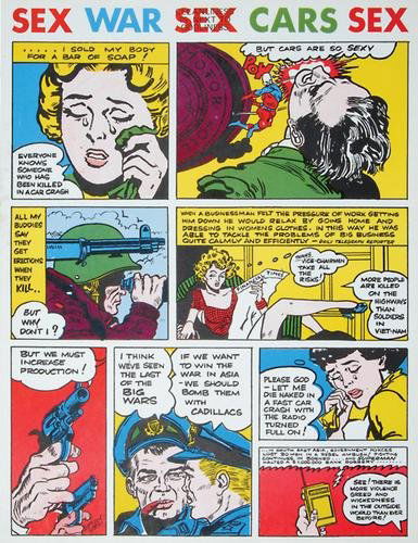 Derek Boshier (b.1937) Sex War Sex Cars Sex: Derek Boshier (b.1937) sex war sex cars sexphoto-lithograph printed in colours, 1971, on wove paper, with, Allen Jones, Life Class, poster, and David Hockney, reproduction, on laid paper, vari