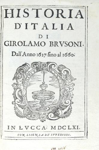 Brusoni Historia d'Italia... 1661