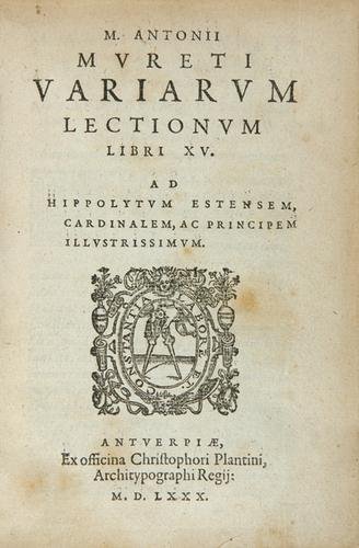 Muretus (M. A.) Variarum Lectionum libri octo