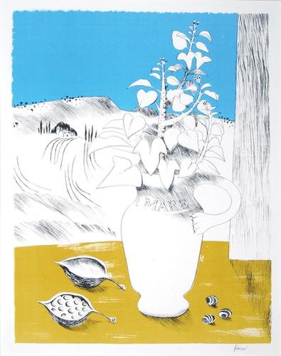 Mary Fedden (b.1915) ivy: Mary Fedden (b.1915) ivylithograph printed in colours, signed in pencil, on wove paper, with full margins, in good condition apart from minor handling creases, 570 x 400mm.