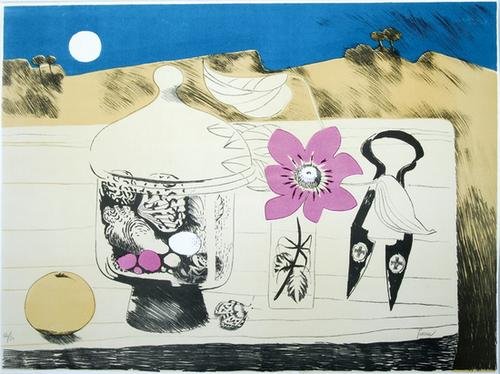 Mary Fedden (b.1915) figs: Mary Fedden (b.1915) pot of shellslithograph printed in colours, signed in pencil, aside from the edition of 66/70, on wove paper, with full margins, in good condition, apart from scuffing upp