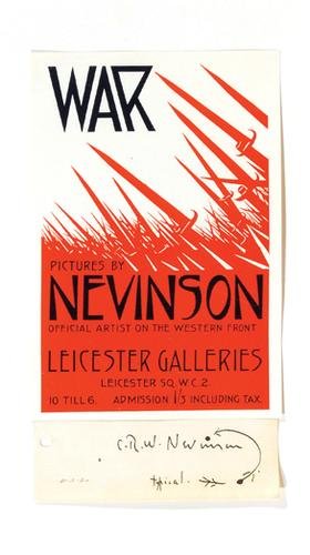 C.R.W. Nevinson, leicester galleries handbill