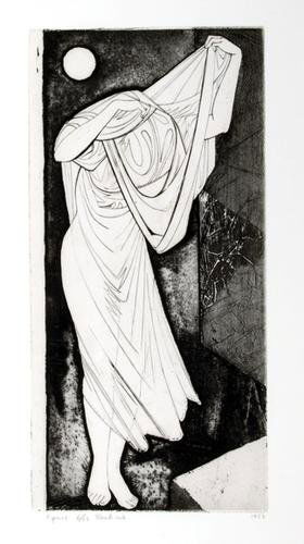 John Buckland Wright (1897-1954) figure: John Buckland Wright (1897-1954) figure (c.b.w.m.92)soft ground etching with engraving printed with black ink, 1953, titled and dated in pencil, numbered 6/25, with the estate stamp verso, on