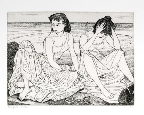 John Buckland Wright (1897-1954) two girls