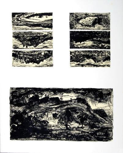 John Piper grongar hill illustration: John Piper (1903-1992) grongar hill illustrationlithograph, on wove paper, in good, fresh condition, sheet 500 x 635mm.